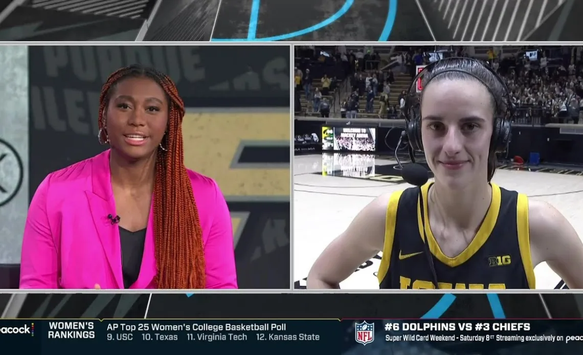 🔥 Caitlin Clark After 2nd STRAIGHT Triple-Double In #3 Iowa Hawkeyes Win | Post Game Interview