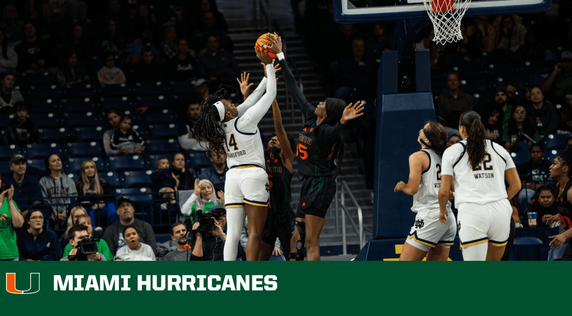 Canes Come Up Short at No. 18/19 Notre Dame