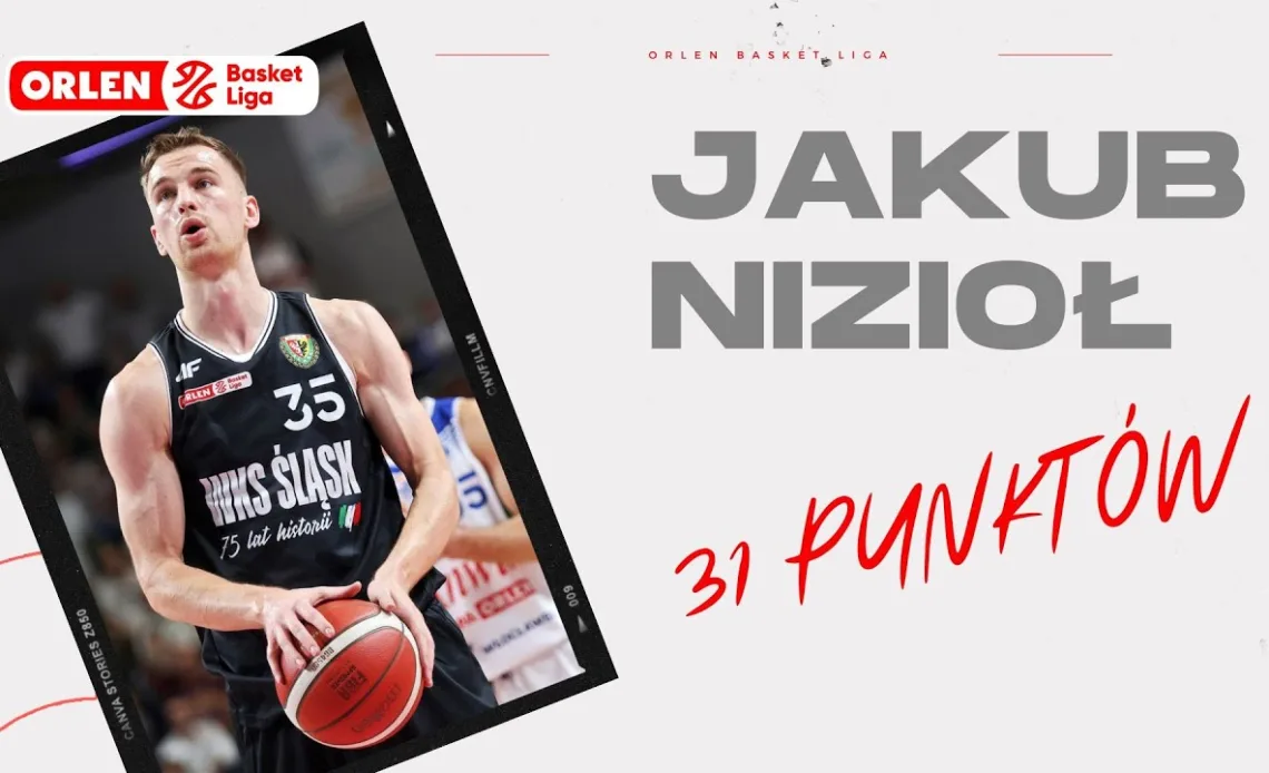 Jakub Nizioł - 31 punktów! #ORLENBasketLiga #plkpl