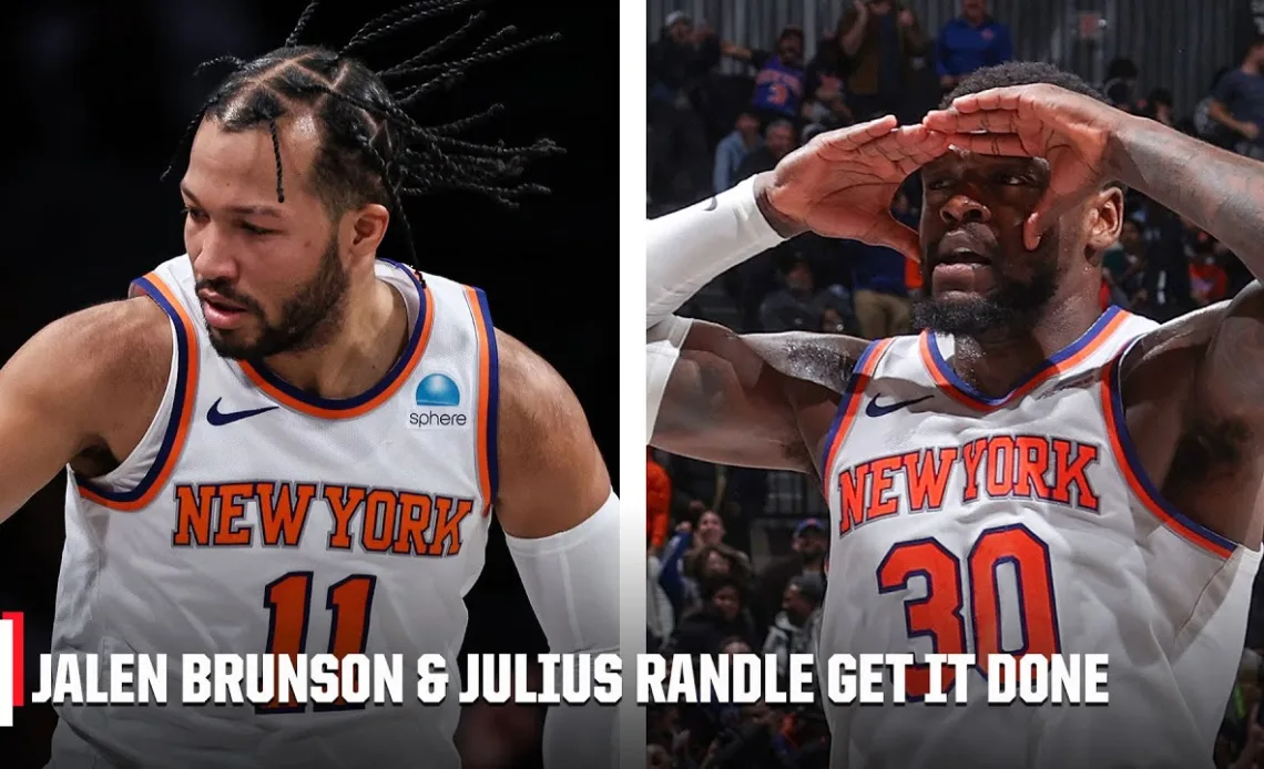 KNICKS DUO STUN AGAIN 🔥 Jalen Brunson & Julius Randle combine for 60 to take down Nets | NBA on ESPN