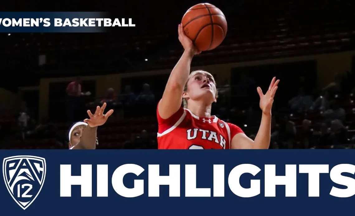 No. 15 Utah vs. Arizona State Women's Basketball Highlights | 2023-24 Season