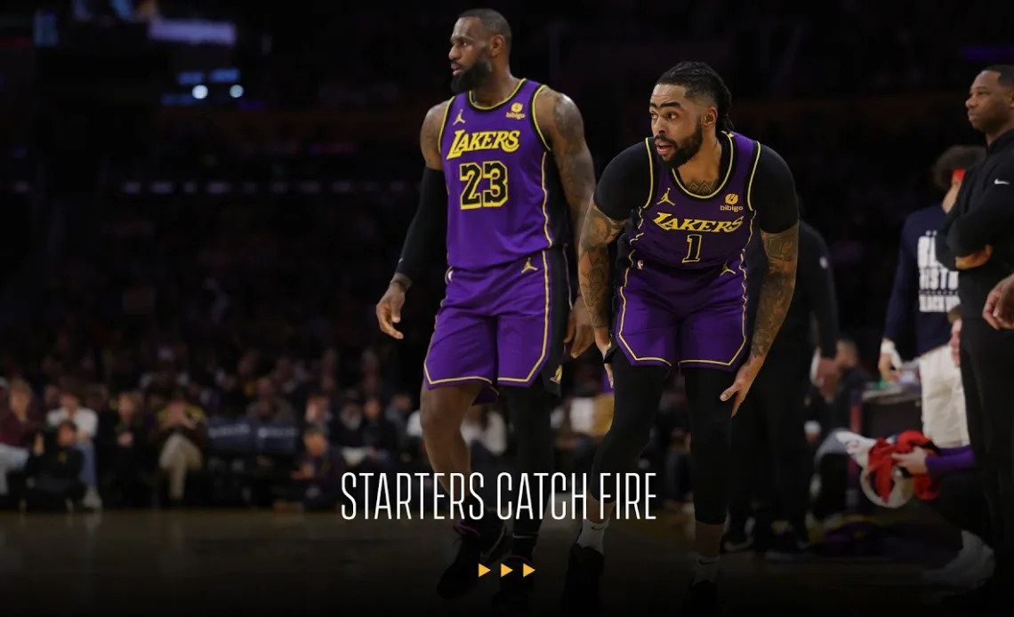 Every Lakers Starter Scores 20+ Points for First Time Since 1984