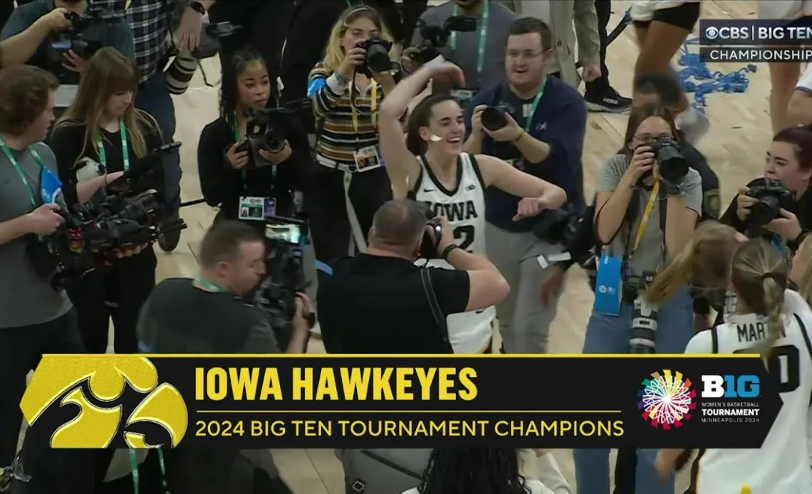 🚨 Caitlin Clark DROPS 34pts/12ast, Named MOP, Win Big Ten Tournament Title. Iowa Hawkeyes Highlights