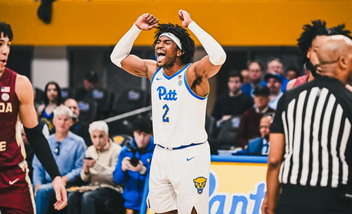 Hinson Breaks Pitt Single-Season Made Three Pointers Record in Panthers Win Over Noles