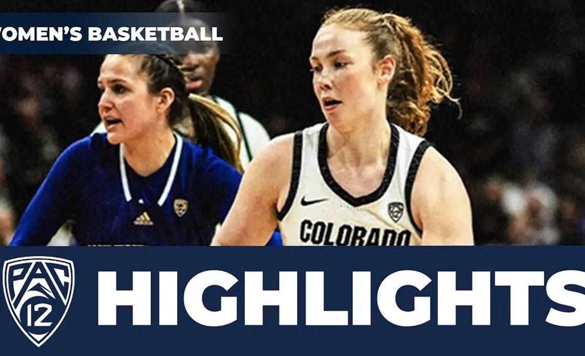 No. 13 Colorado vs. Washington Women's Basketball Highlights | 2023-24 Season