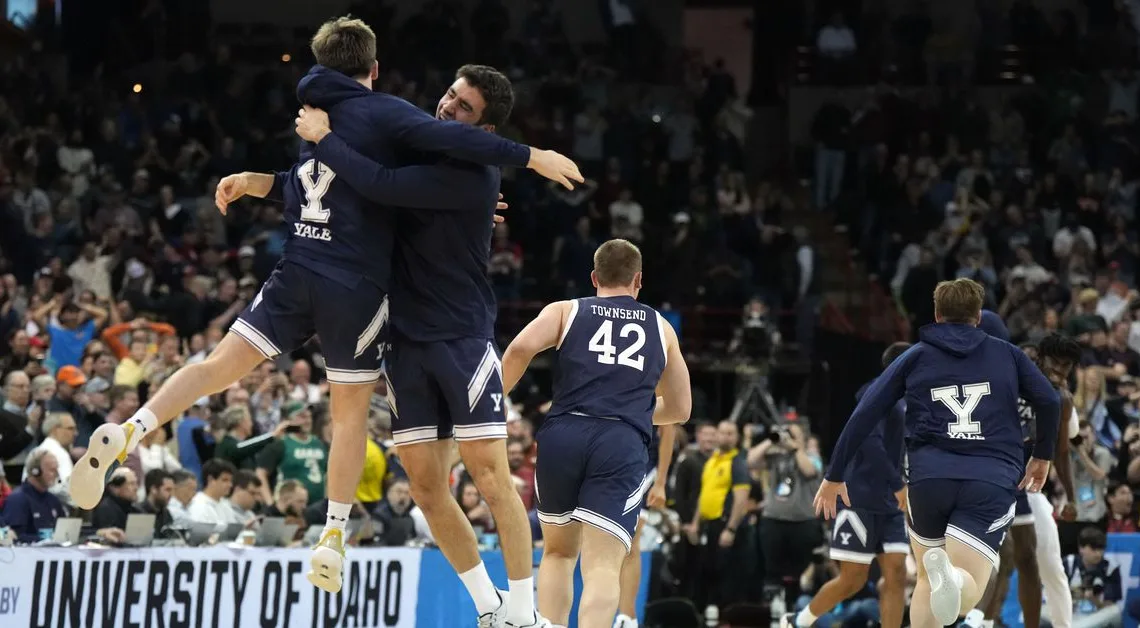 Yale rallies to upset Auburn in first round of NCAA Tournament