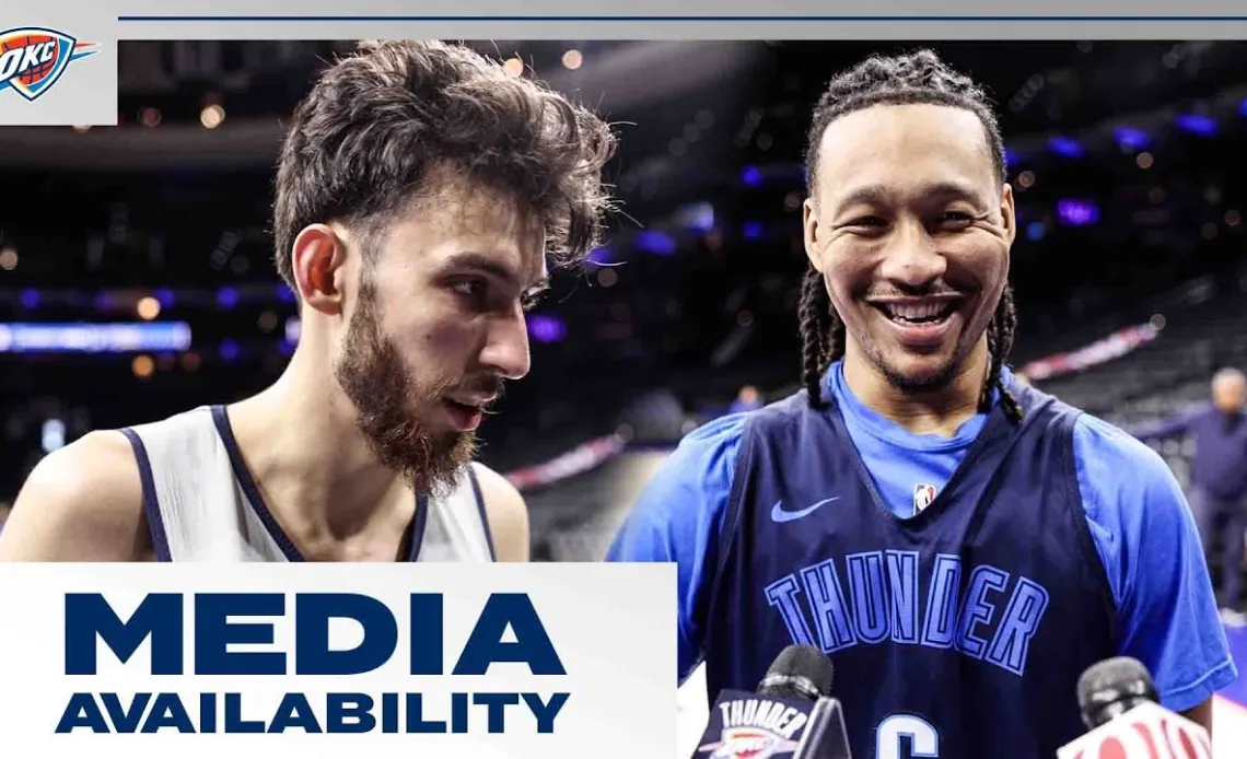 Chet Holmgren + Jaylin Williams Shootaround Media Availability | April 2, 2024 | OKC Thunder