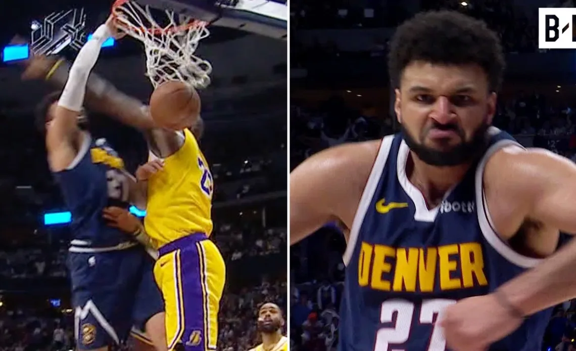 Jamal Murray Flexes After Dunking on LeBron James | 2024 NBA Playoffs