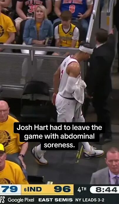 Josh Hart left Game 6 with abdominal soreness