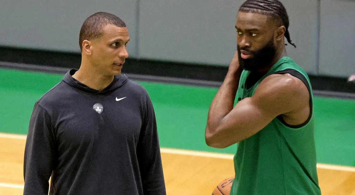 Celtics practice notebook: Jayson Tatum views 2024 Finals as a second chance, Kristaps Porzingis returns to practice, and Derrick White keeps it light 