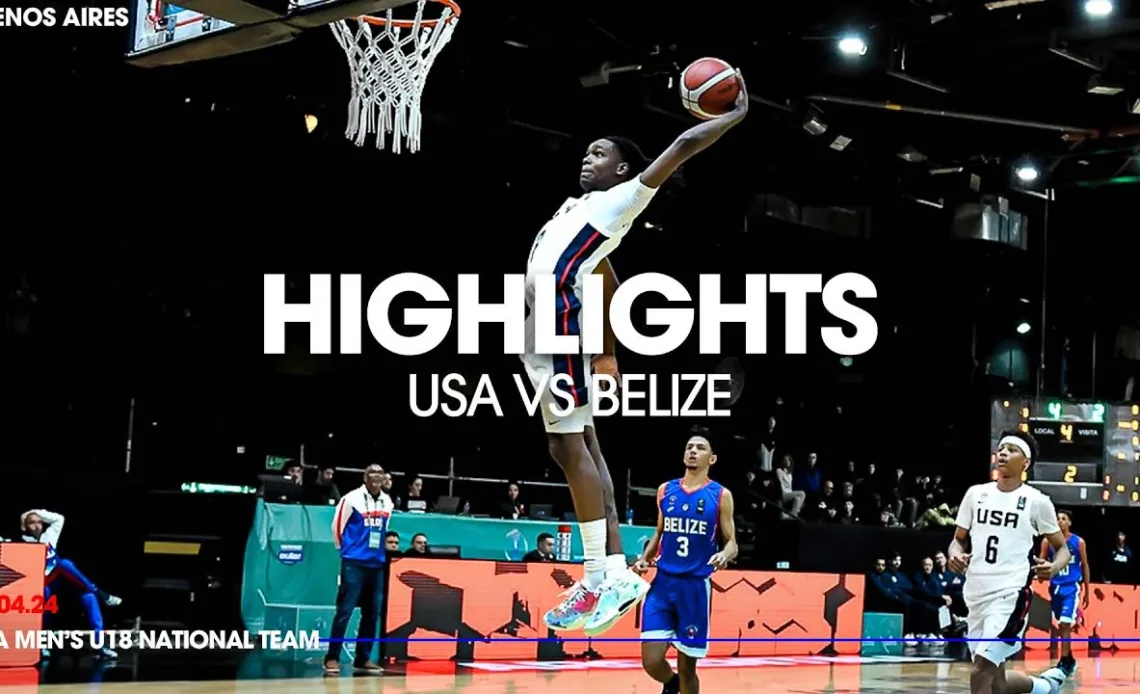 FIBA MEN'S U18 HIGHLIGHTS // USA defeats Belize