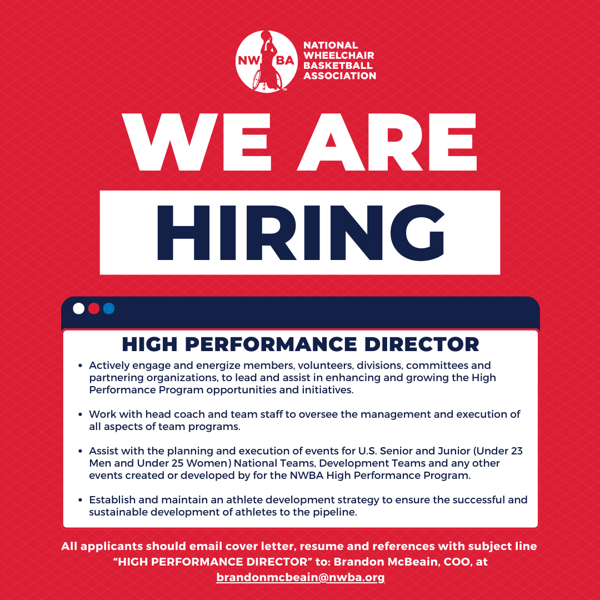 NWBA Accepting Applications for High Performance Director