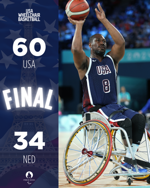 U.S. Men's Wheelchair Basketball Aims to Keep Building Towards Gold After 60-34 Triumph Over Netherlands