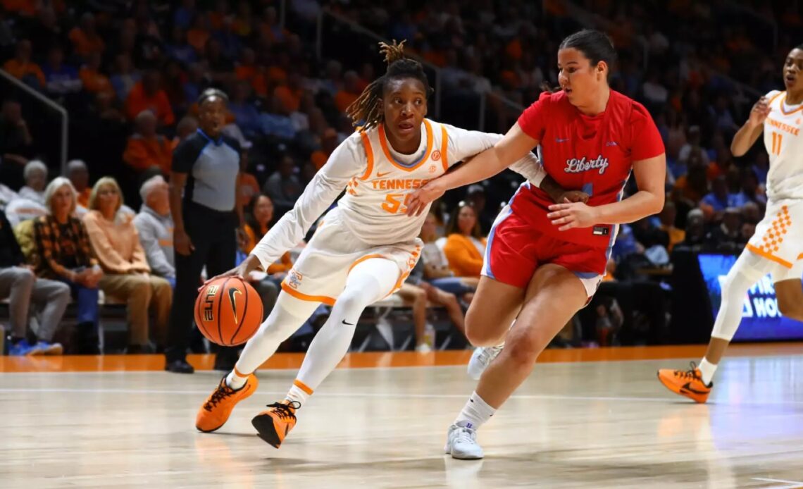 Cooper’s 33 Points Propel Lady Vols Past Liberty, 109-93